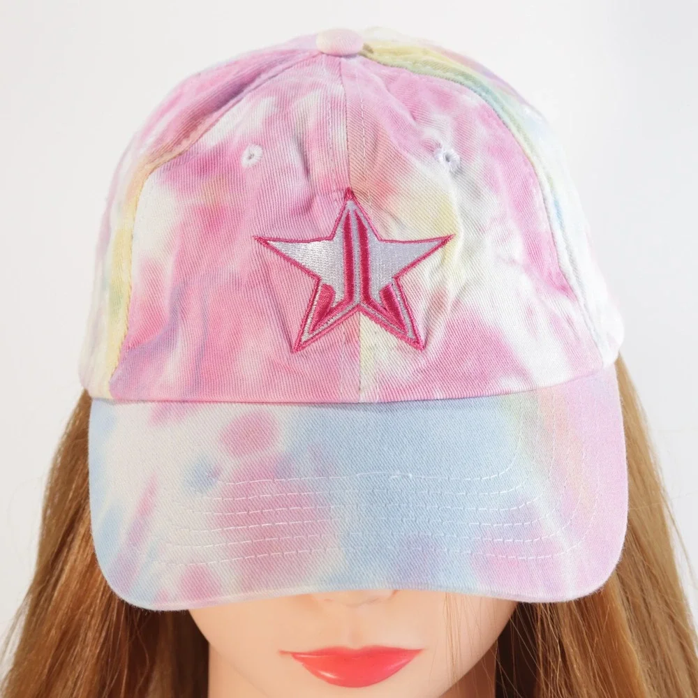 Jeffree Star Cosmetics Pastel Tie Dye Baseball Cap Star Logo Adjustable Hat